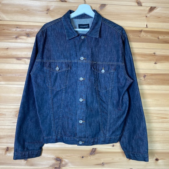 042 Kickers Vintage Blue Trucker Denim Jacket - Size L - Picture 10 of 10